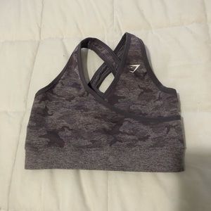Gymshark purple camo M sports bra